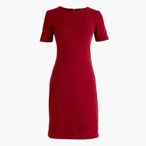 J. Crew Sleek Deep Red Dress